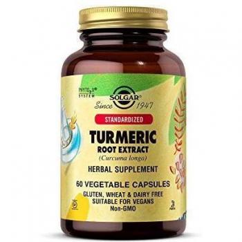 Solgar Turmeric Root Extract Herbal Supplement 60 Vegetable Capsules for Vegans