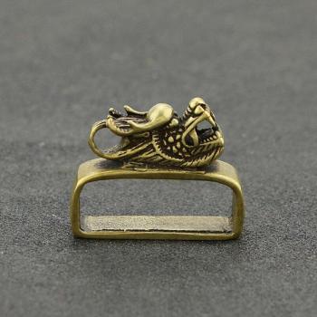 Handmade Dragon Head Brass Belt Loop