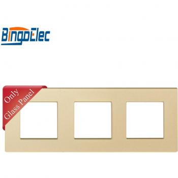 Marco de Cristal Triple Bingoelec, Tres Colores, Placa de Hierro, 228x86mm, UE/Reino Unido