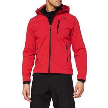 CMP Men's Red Softshell Hiking Jacket with Zip Hood