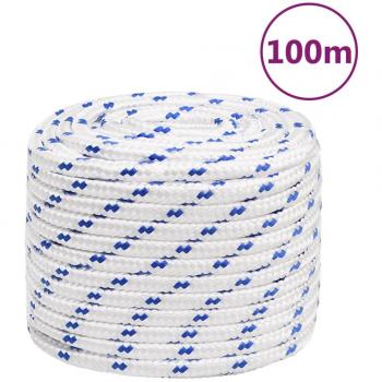 Corde de bateau 16 mm 100 m blanche en polypropylène