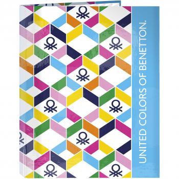 Benetton Cartella Design Geometrico 4 Anelli
