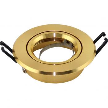 Gold‑Rund-LED‑Stellrahmen 10‑Pack – Einbau für GU10 und E27