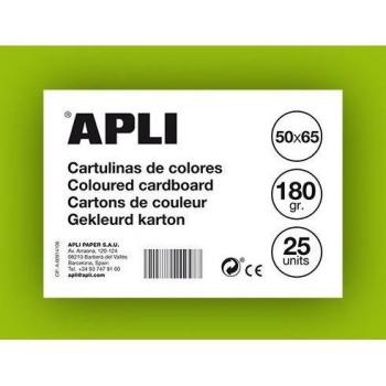 Apli Cartulina Verde Fluorescente 50 x 65cm 170g 25 Hojas-14275
