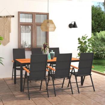 Set Prolenta Premium Patio 7 pz in Nero e Marrone