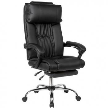 Chaise de Bureau Confort Skaï Noir