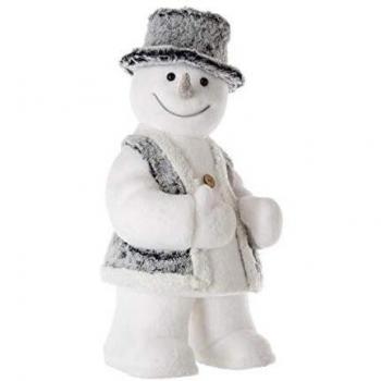 Figurine de Bonhomme de Neige pour Noël, Avec Son Chapeau, Dimension: 50 cm, Feeric Christmas