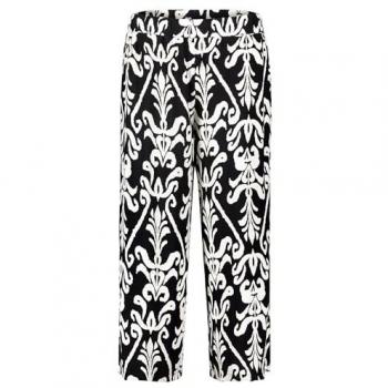 Damen Culotte mit Gummizug im Cartoon-Design, Größe 40, Schwarz
