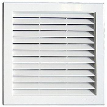 Grille de ventilation PVC 217x217mm à encastrer avec moustiquaire