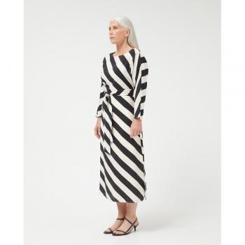 Vestido Midi Rayas Diagonales para Mujer