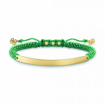 Thomas Sabo, Bracciale, Bracciale quadrifoglio, (19 cm, Materiale sintetico, Argento)