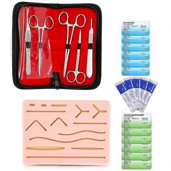 Ensemble de Sutures pour Apprenants – Silicone + Outil d’Entraînement