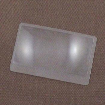 3‑fach Lupe mit Kreditkarten‑Tasche – 4 cm transparente Fresnel‑Linse