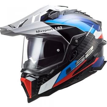 Casco Integrale Touring Ls2 Mx701 Explorer Alter Nero Opaco H-V Giallo L