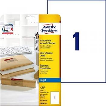 Avery Zweckform J8567-25 Permanent Adhesive Shipping Labels