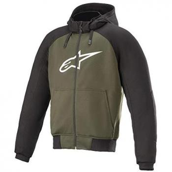 Alpinestars Chrome Sport Felpa con Cappuccio Moto Nero Verde 4XL