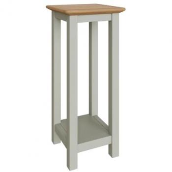 Solid Oak Sage Green Accent Table