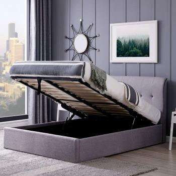 Grey Fabric Ottoman Storage Bed Frame Carmel Flintshire 52kg