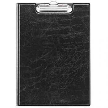 Porte-bloc PREMIUM A4 simili cuir noir
