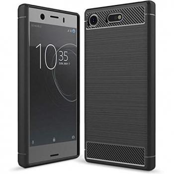 Sony XZ1 Compact – Coque MTP Fibre de Carbone Brossée