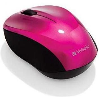 Mouse Wireless Verbatim Go Nano, 1600 dpi, Rosa
