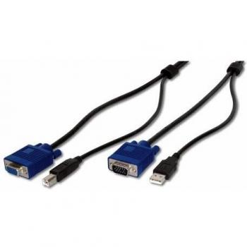 Digitus KVM CABLE F.USB-KVM SWITCH 1,8 Negro, AK_82301