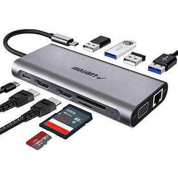 USB‑C Laptop Docking Station – 3‑Monitor‑Setup mit PD Aufladung