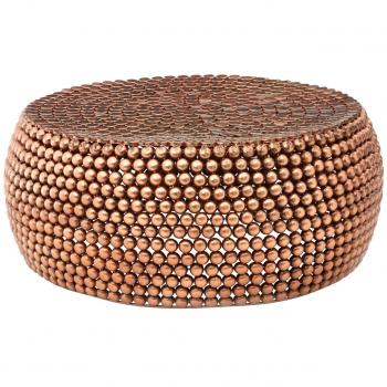 Iron and Copper Templar Beaded Coffee Table
