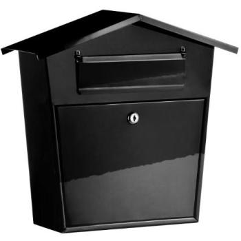Premium Galvanized Tapered Mail Box – Durable Steel, Black
