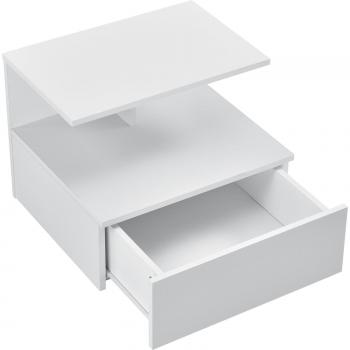 Mesa de Noche Mini con Cajón Blanco