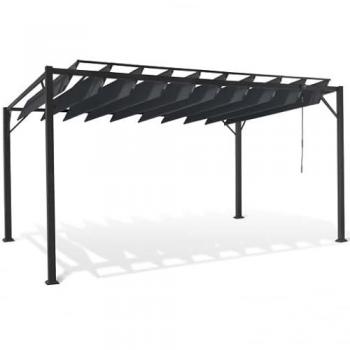 Pérgola a lamiere pivotanti CEFALU 3x4 M grigio antracite