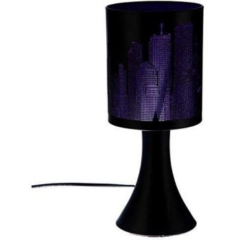 Lampe tactile New York 3 intensités Violette/Noire
