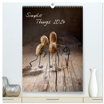 Premium Kunstdruck Wandkalender 2024 DIN A2 hoch