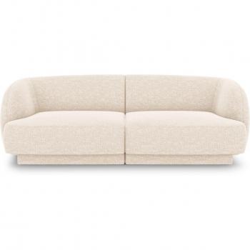 Canapé moderne 2 places en chenille beige Micadoni