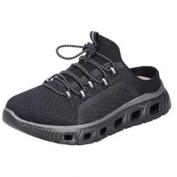 Rieker® Damen Plateau Clogs Schwarz Gr. 36 mit MemoSoft-Ausstattung