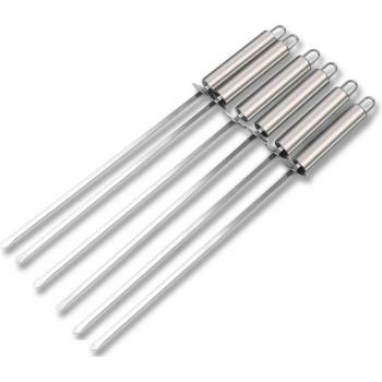 Pinchos Grandes de Acero Inoxidable para BBQ, Juego de 6