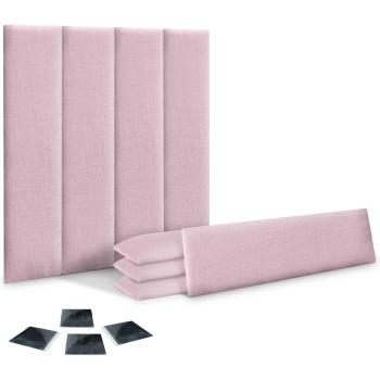 Lino Acústico 60x20 cm, Rosa Palo – Juego Autoadhesivo (8 piezas)