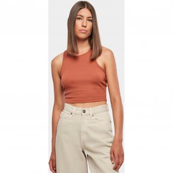 Urban Classics Damen Cropped Rib Top in Braun (Größe XS)