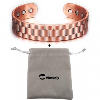 Bracelet magnétique en cuivre pour hommes et femmes