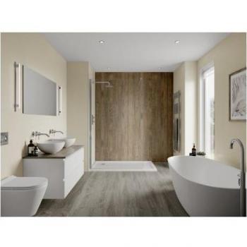 Multipanel Linda Barker Unlipped Bathroom Wall Panel 2400 x 1200mm Salvaged Plank Elm