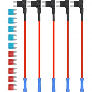 5pcs Vehicle Fuse Tap Adapter Micro ATC ATM