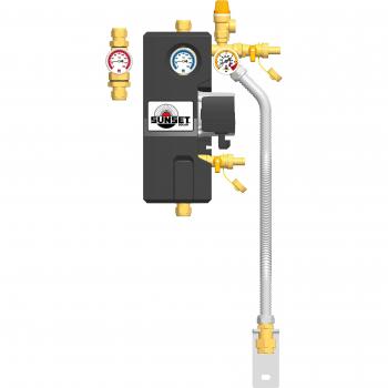 SUNSET Solaranlage SUNone 6 HZ/2F (Full‑Set) inkl. 600 L Hygienespeicher für Wassererwärmung und Heizungsunterstützung