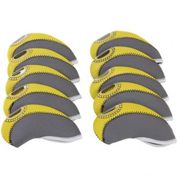 Waterproof Brassie Golf Club Headcover Set, 10 Pieces, 12.6x6.3cm