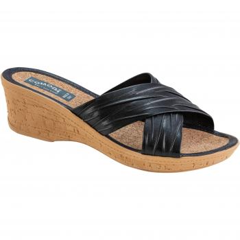 Korkpantolette Silvia, schwarz, Größe 39