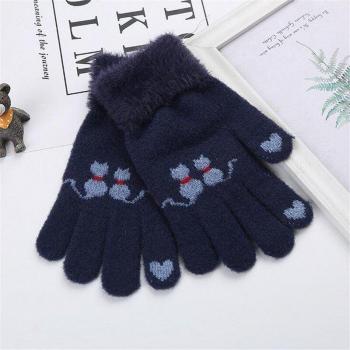 Guantes Estilo Punto Rosa Kdis Invierno