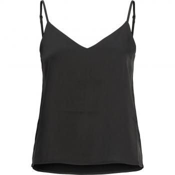 Top negro de satén JJXX Malia con tirantes finos para mujer
