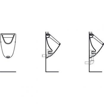 Urinal Eurovit blanc avec entrée par le haut Ideal Standard