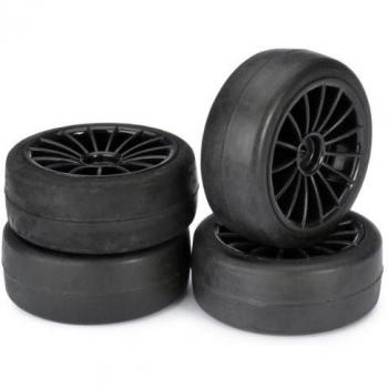Ruote Onroad 10 Razze Nere Slick 1:10 (4 pz)
