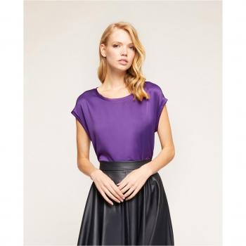 Camiseta de Mujer de Manga Corta Bimaterial