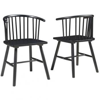 Lot de chaises Stami noir pour salle à manger